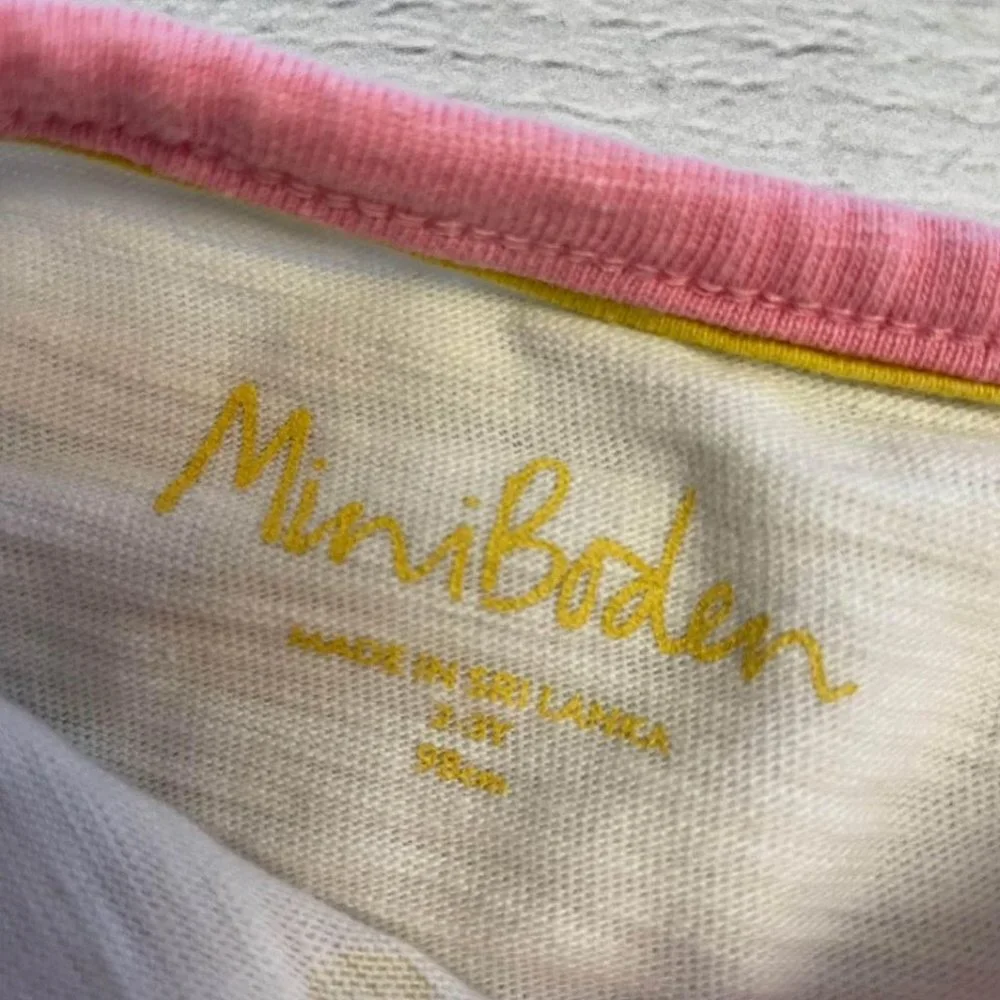 Mini Boden‎ pink/white/gold dress 2/3